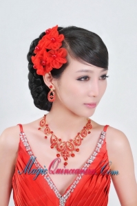 Beautiful Alloy With Rhinestone Ladies Jewelry Sets