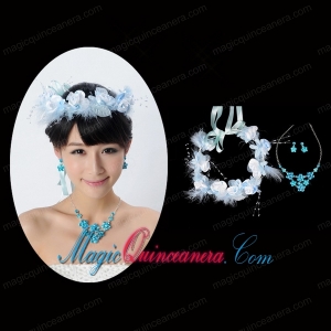 Vintage Style Beautiful Necklace and Head Flower for Ladies
