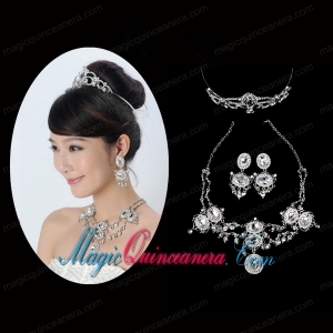 Elegant Alloy With Rhinestone Ladies Jewelry Sets