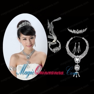 Elegant Alloy With Rhinestone Ladies Jewelry Sets