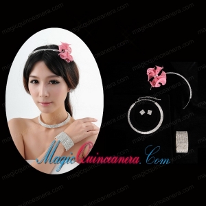 Fashion Nacklace and Headpiece Jewelry Sets in Round Shape