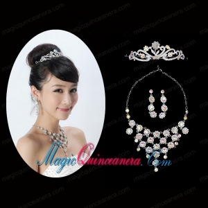 Unique Alloy With Rhinestone Ladies Jewelry Sets