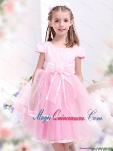2016 Summer Cheap Bowknot and Appliques Little Girl Pageant Dresses