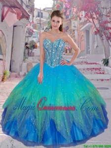 Discount Beaded Ball Gown Quinceanera Dresses for 2016