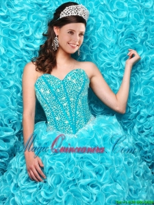 Gorgeous Aqua Blue Quinceanera Dresses with Beading and Ruffles for 2016