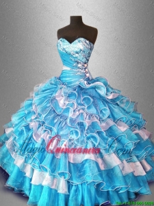 2016 Ball Gown Popular Sweet 16 Dresses with Beading and Ruffles