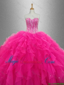 Popular Sweetheart Quinceanera Dresses with Beading and Ruffles for 2015