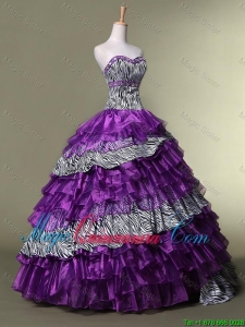 2016 New Arrival Sweetheart Quinceanera Dresses with Ruffled Layers