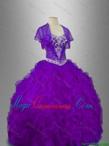 Best Selling Beaded Sweetheart Quinceanera Gowns in Purple