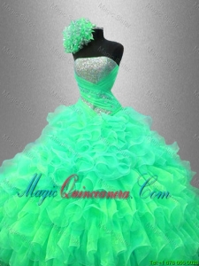 Ruffles and Sequined Beautiful Sweet 16 Dresses with Strapless