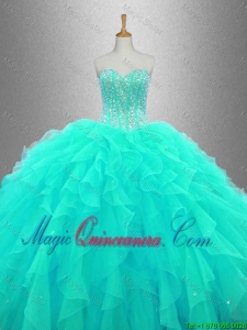 Ball Gown Elegant Sweet 16 Dresses with Beading and Ruffles for 2016