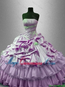 Popular Beaded Quinceanera Gowns with Ruffled Layers