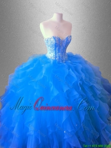 Ruffles and Beaed Classical Quinceanera Dresses with Sweetheart