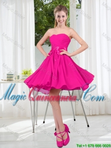 Custom Made Sweetheart Short Dama Dress with Bowknot