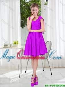 Custom Made A Line Straps Short Dama Dresses