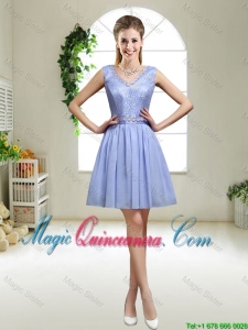 Discount V Neck Dama Dresses with Appliques and Sequins