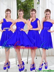 Elegant A Line Sweetheart Dama Dresses in Royal Blue