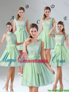 Romantic Short Dama Dresses with Hand Made Flower for Wedding Party