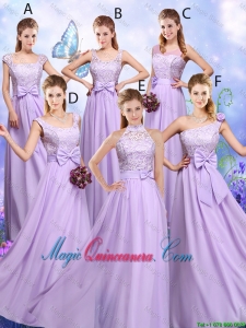 Popular Laced and Bowknot Dama esmaid Dresses with Empire