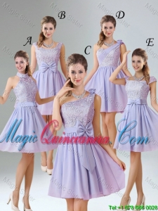 2016 Spring A Line Mini Length Dama desmaid Dresses in Lavender