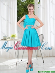 Beautiful A Line One Shoulder Dama Dresses for Party