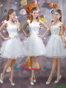 Sophisticated Appliques White Dama Dresses with Mini Length