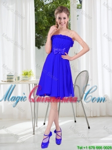 Short Strapless Dama Dresses for Wedding Party