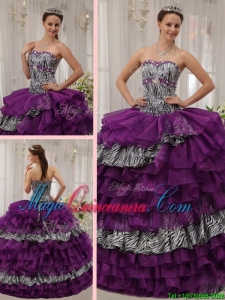 Brand New Sweetheart Beading Quinceanera Dresses in Purple