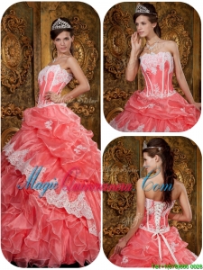 Exclusive Waltermelon Quinceanera Gowns with Appliques and Ruffles