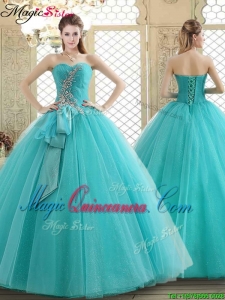 2016 Lovely Sweetheart Quinceanera Dresses with Beading and Paillette