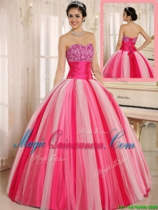 Hot Sale Multi Color Strapless Lace Up Quincanera Dresses