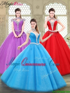 Cheap Halter Top Quinceanera Dresses with Beading