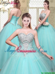 Modest Sweetheart Beading Quinceanera Dresses for Summer