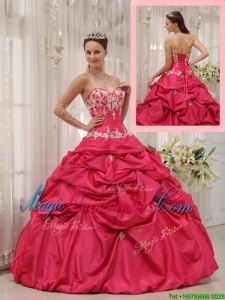 Simple Ball Gown Sweetheart Appliques Quinceanera Dresses