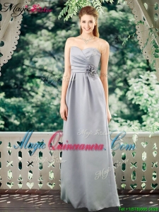 2016 Romantic Empire Sweetheart Dama Dresses with Hand Made Flowers