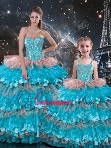 Wonderful Ball Gown Ruffled Layers Princesita with Quinceanera Dresses for 2016