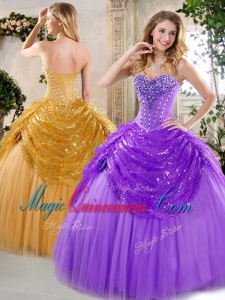 Couture Ball Gown Beading and Paillette Quinceanera Dresses for Fall