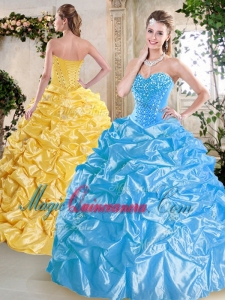 Cute Sweetheart Quinceanera Dresses with Beading and Pick Ups for Spring