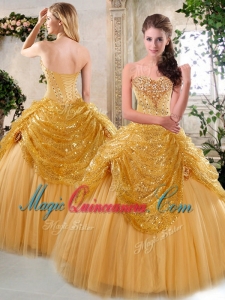 The Most Vintage Floor Length Quinceanera Dresses with Beading and Paillette for Fall