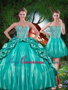 Summer Pretty Sweetheart Beading Detachable Quinceanera Dresses