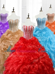 Custom Made Ball Gown Sweetheart Quinceanera Dresses with Beading