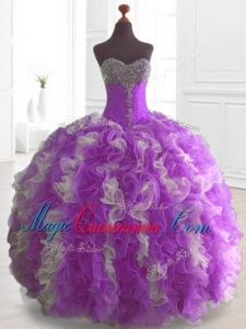 In Stock Multi Color Quinceanera Dresses with Beading and Ruffles