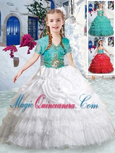 2016 Lovely Halter Top Little Girl Pageant Dresses with Ruffled Layers