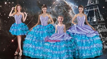 Modest Ruffled Layers Quinceanera Dresses and Cheap Multi Color Mini Quinceanera Dresses and Latest Beading Dama Dresses