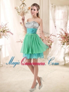 Discount Short Dama Dresses with Sequins and Belt