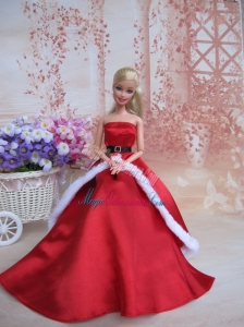 Elegant Party Dress For Noble Barbie With Belt