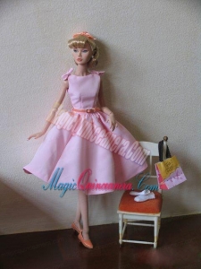 New Fashion Princess Pink Dress Gown for Barbie Doll