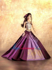 New Fashion Princess Purple Dress Gown for Barbie Doll