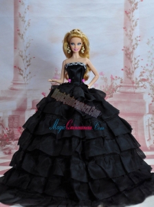 Amazing Black Dress With Sequins Made To Fit The Barbie Doll