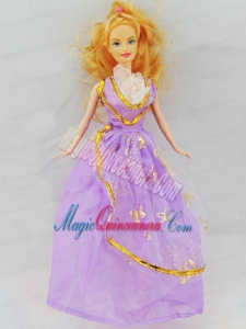 The Most Amazing Lilac Dress With Appliqes Made To Fit The Barbie Doll